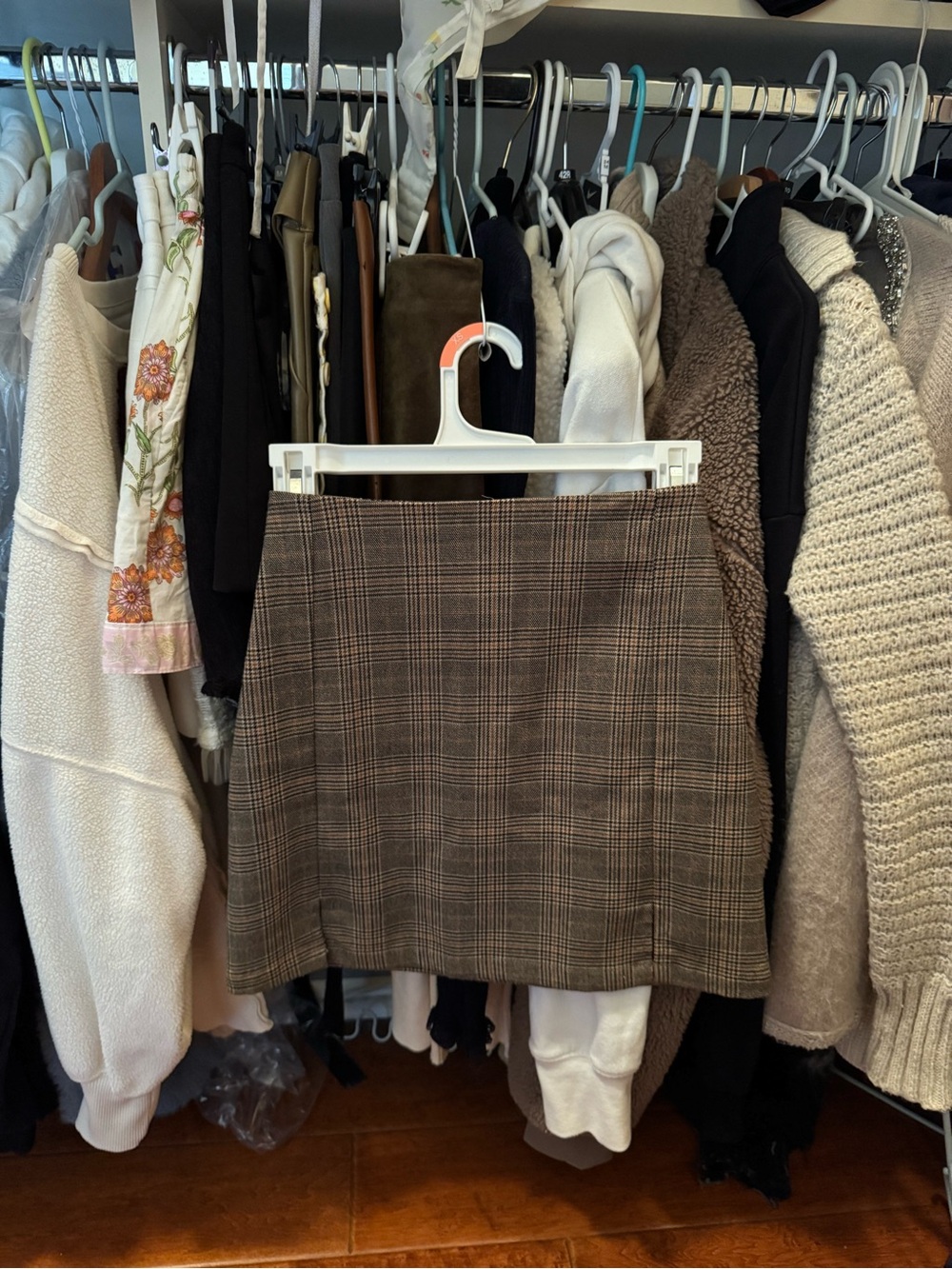 PacSun Brown Plaid Mini Skirt